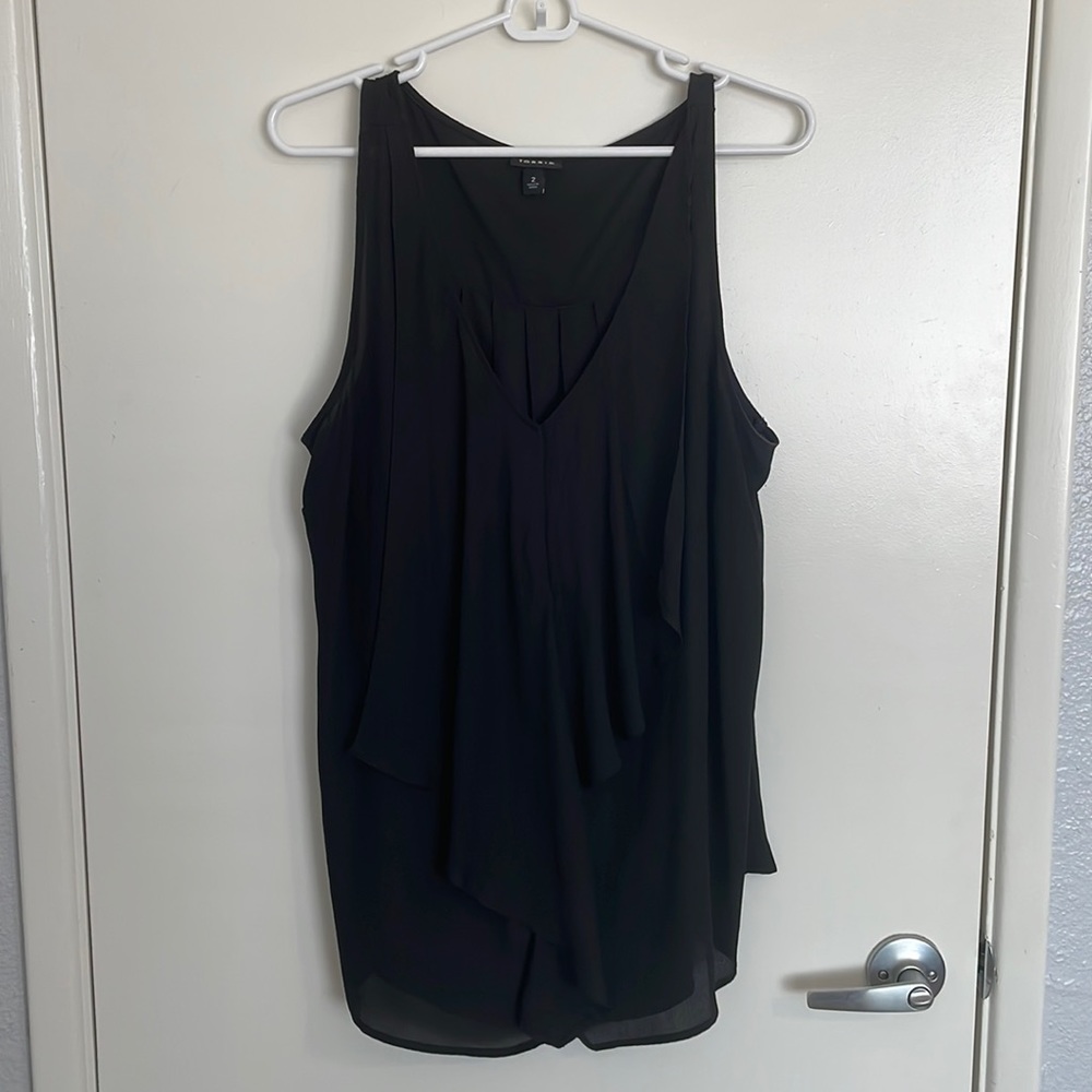 V-Neck Ruffle Chiffon Tank Top